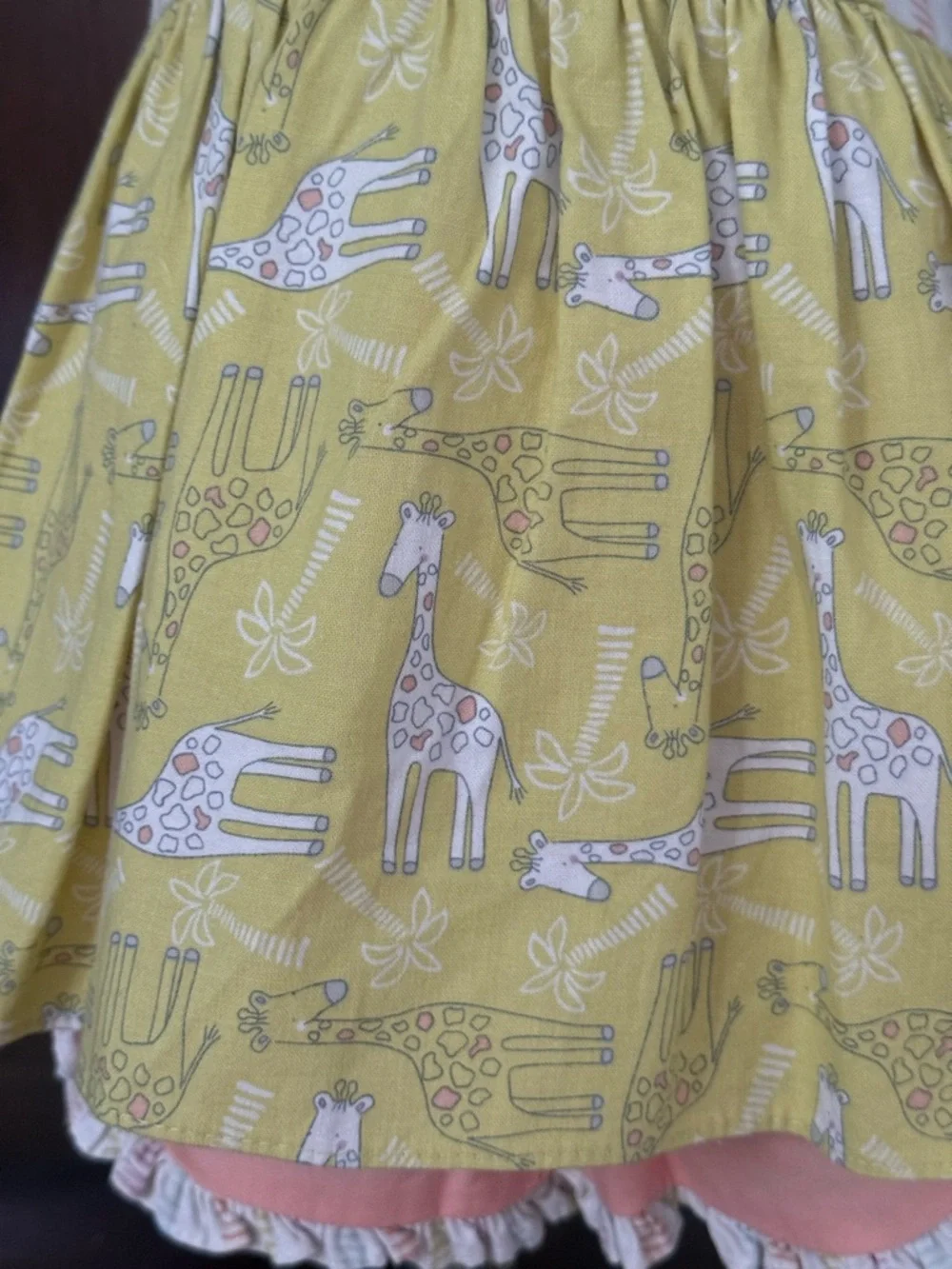 Ricrac & Ruffles Girls 4T Giraffe Safari Outfit Cross Back Top Bloomers Boutique